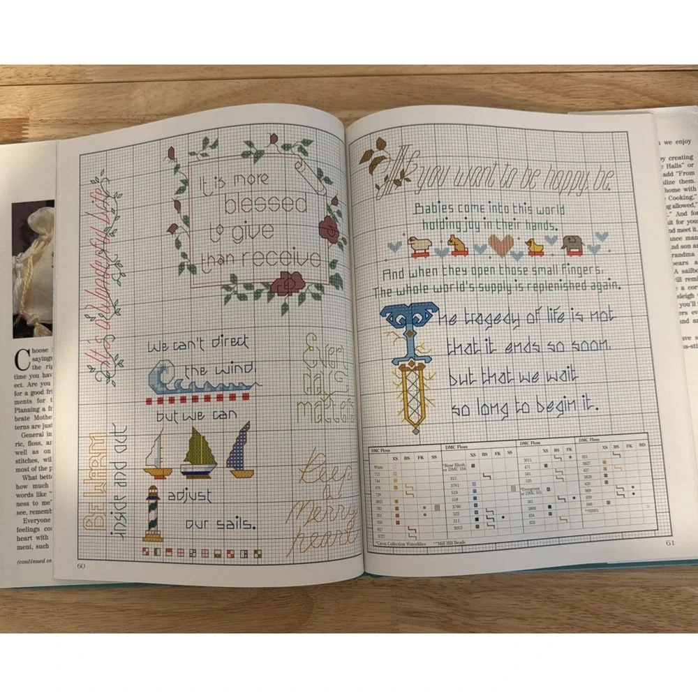 555 Little Sayings In Cross Stitch Hardbound Book by Marie Barber
